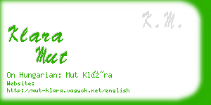 klara mut business card